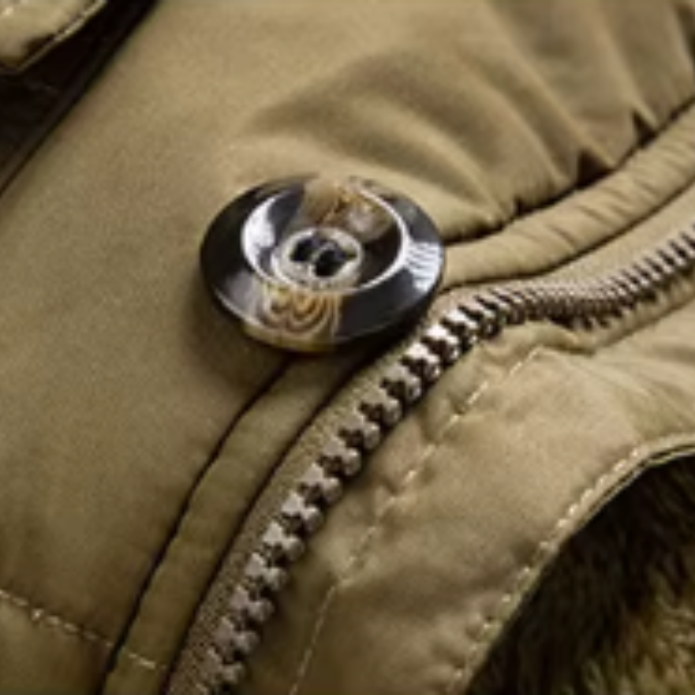 Elegante Parkajacke für Herren mit Kapuze und langen Ärmeln