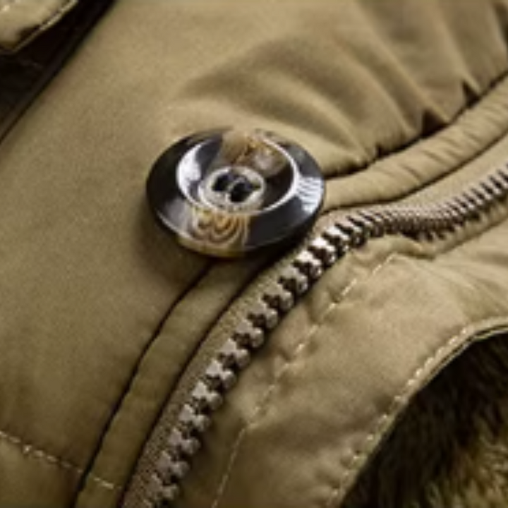 Elegante Parkajacke für Herren mit Kapuze und langen Ärmeln