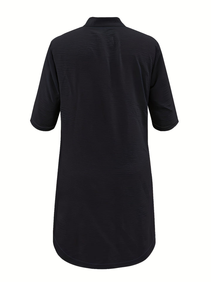 Hannah | Lässiges Minikleid für Damen mit Knopfleiste und 3/4-Ärmeln