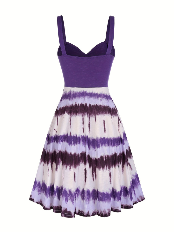 Gisele | Bequemes ärmelloses Sommerkleid für Damen mit Batikmuster