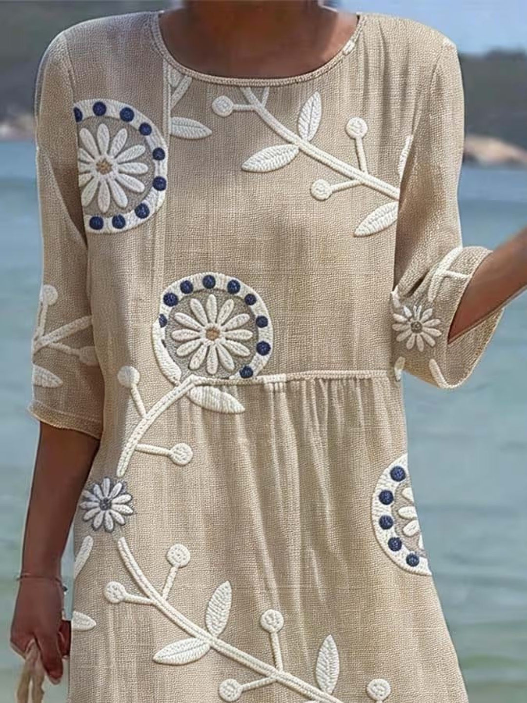 Charlotte | Lässiges Halbarm Kleid für Damen mit Blumenmuster