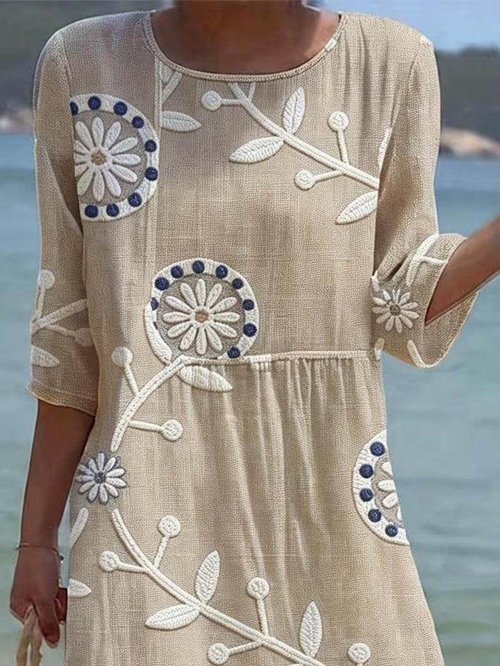 Charlotte | Lässiges Halbarm Kleid für Damen mit Blumenmuster