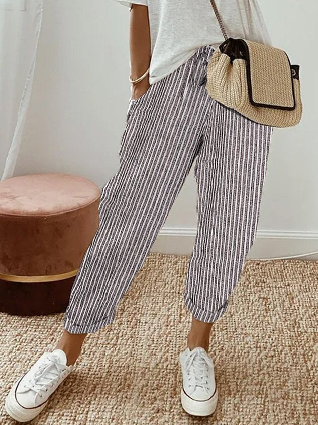 Lotte Luxe Komforthose für Damen mit geradem Bein und hohem Bund