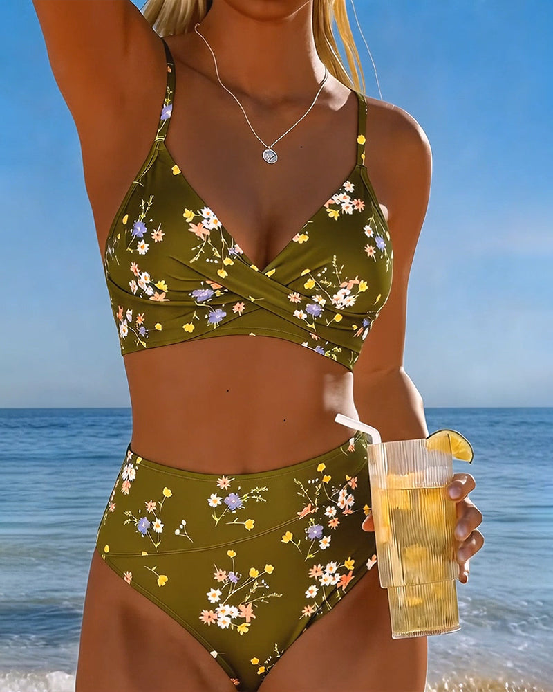 Giada | Damen geblümter Bikini mit drahtfreiem BH