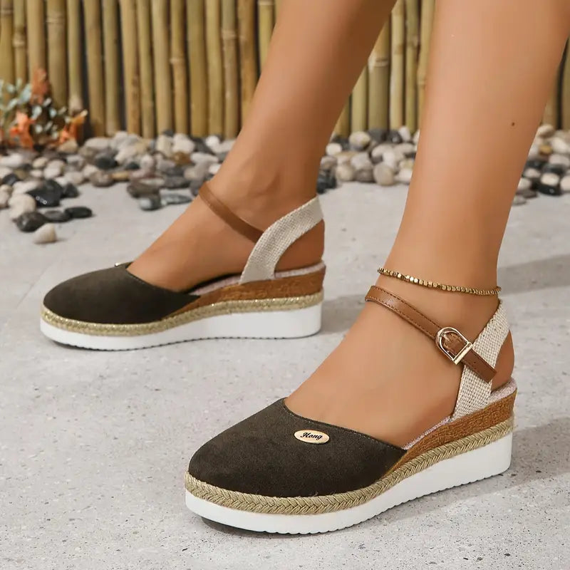 Alfonsa | Orthopädische Sandalen für Damen mit Plateau, Atmungsaktiv und Entspannt