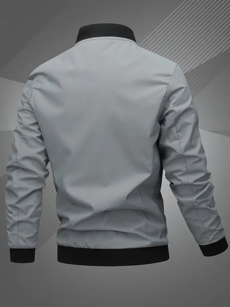 Finn | Lässige Bomberjacke für Herren mit Gesticktem Buchstaben für Männer