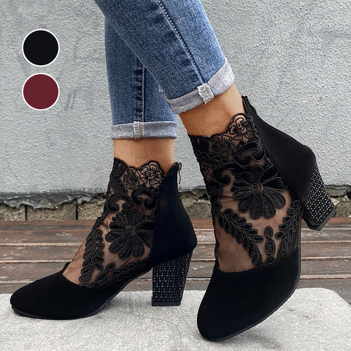 Jane | Elegante Sommer-pumps für Damen mit mittelhohem Absatz und Blumenmuster