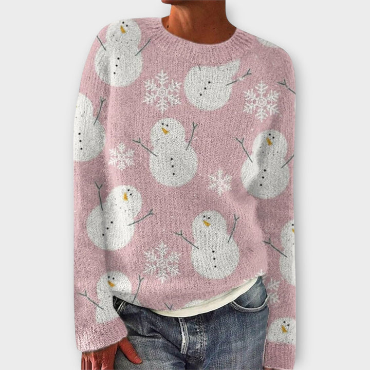 Simone | Gemütlicher Weihnachts-Pullover für Damen mit Rundhalsausschnitt