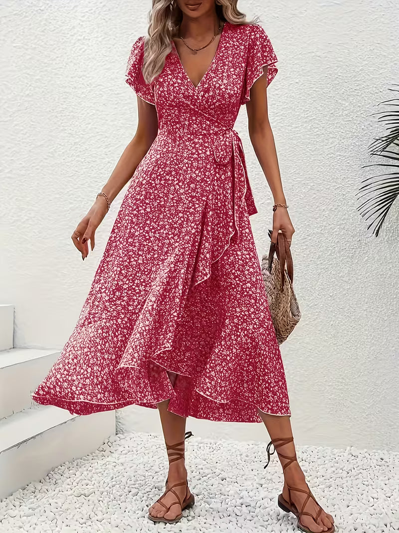 Elara | Fließendes, Bauch-umspielendes Wickelkleid für Damen
