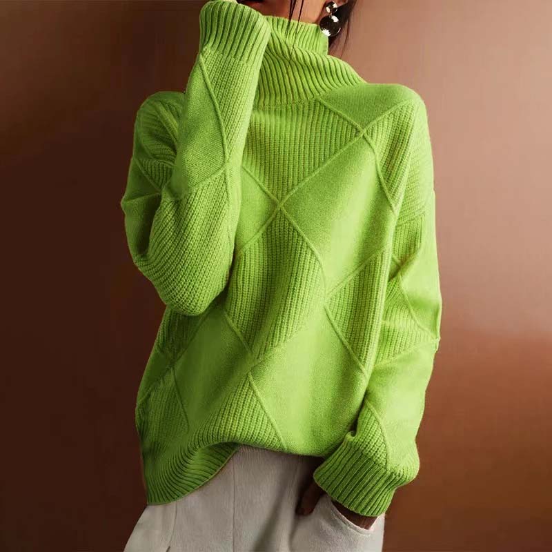 Charlotte | Schicker High-Neck Pullover für Damen mit Rollkragen und langen Ärmeln