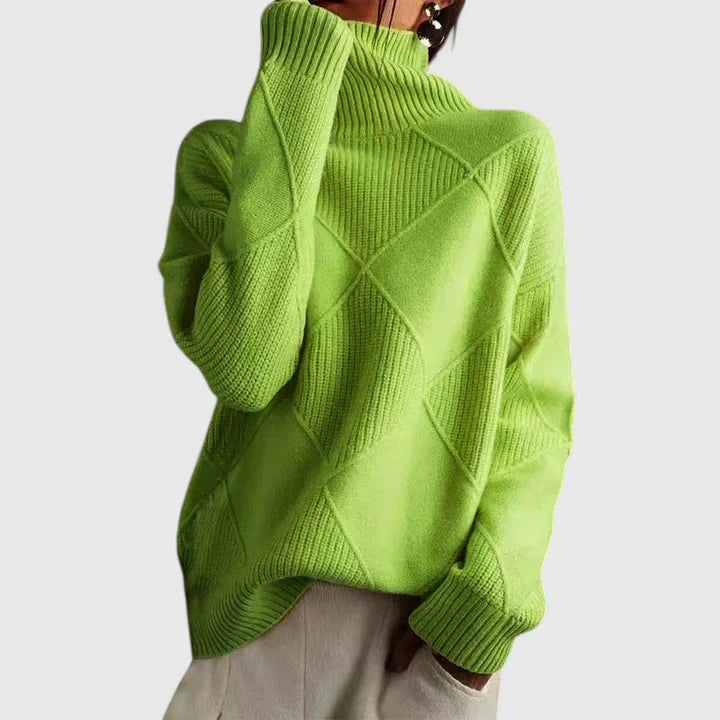 Adryanna | Bequemes Sweatshirt für Damen mit Rollkragen und langen Ärmeln