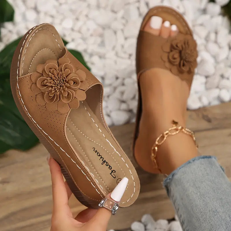 Belle | Orthopädische Sandalen für Damen mit Blumenmuster