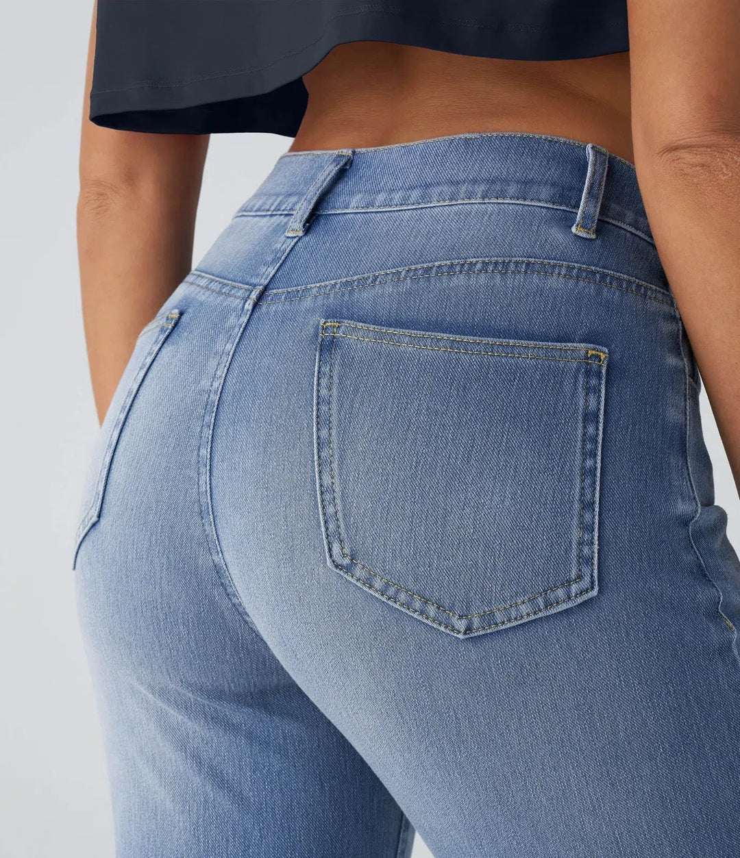 Kate | Elastische und Bequeme Hose für Damen mit weiter Passform und hohem Bund