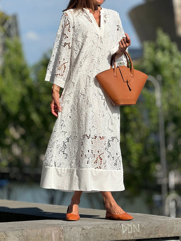 Grace | Modernes Fließendes Raffiniertes Midikleid für Damen