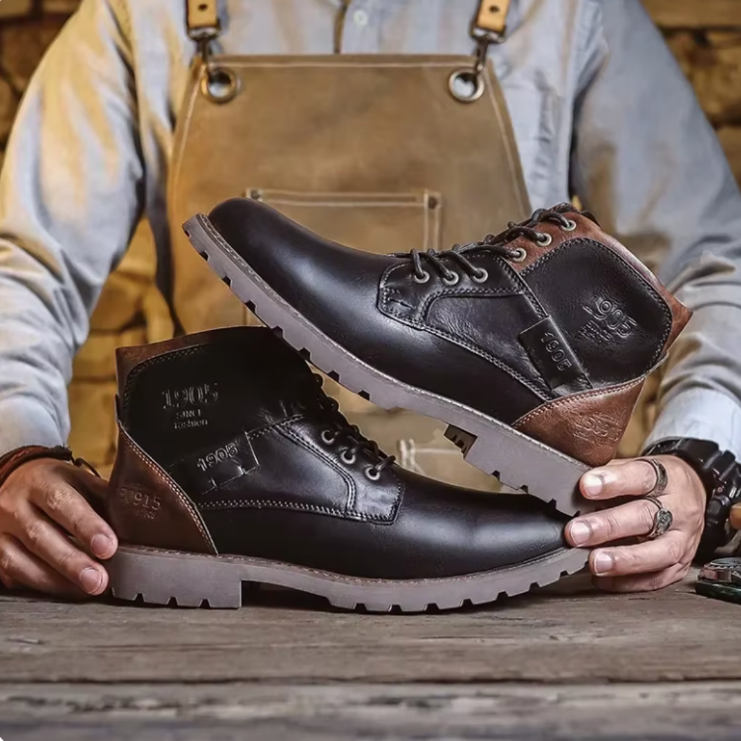 Aaron | Vintage Stiefel für Herren mit flachem Absatz