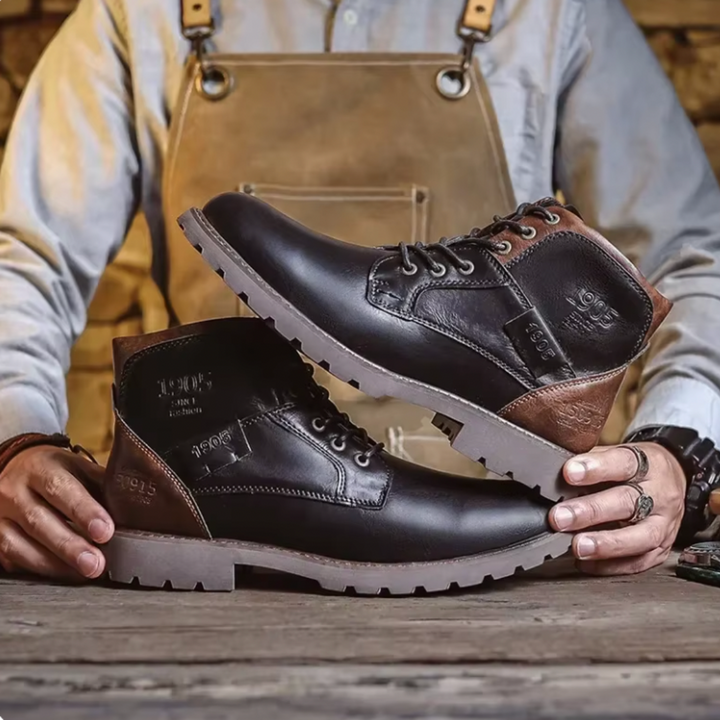 Aaron | Vintage Stiefel für Herren mit flachem Absatz