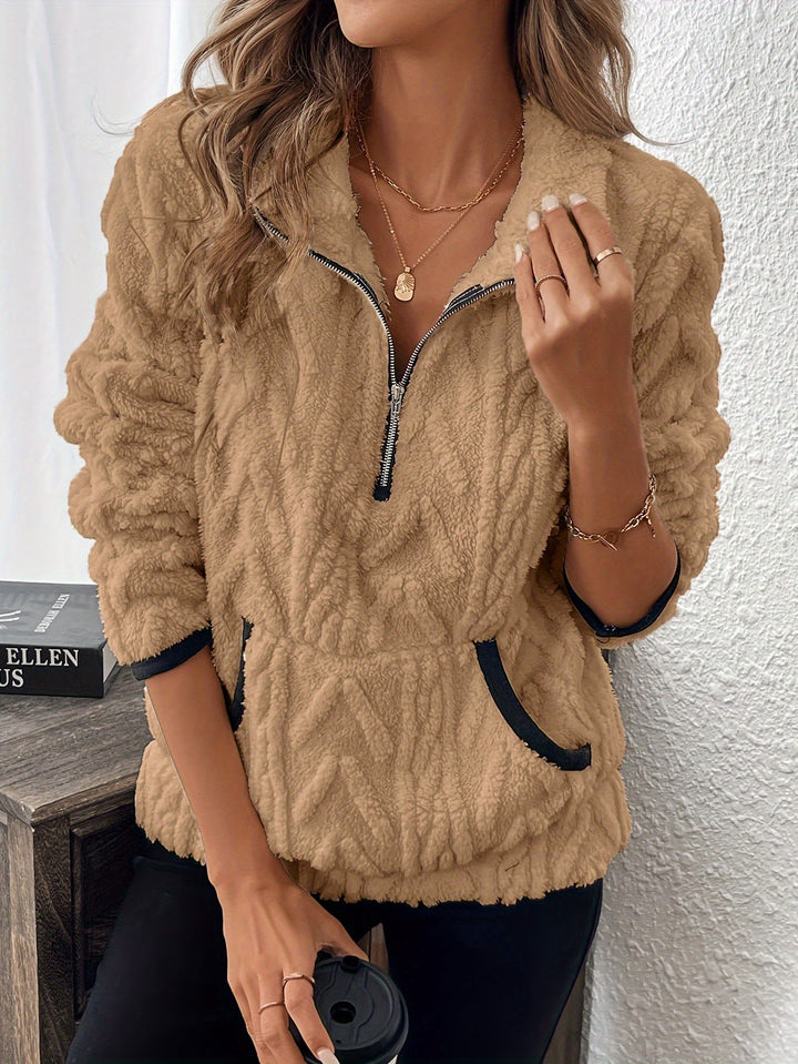 Nancy | Flauschiger Pullover für Damen mit Rundhalsausschnitt und langen Ärmeln