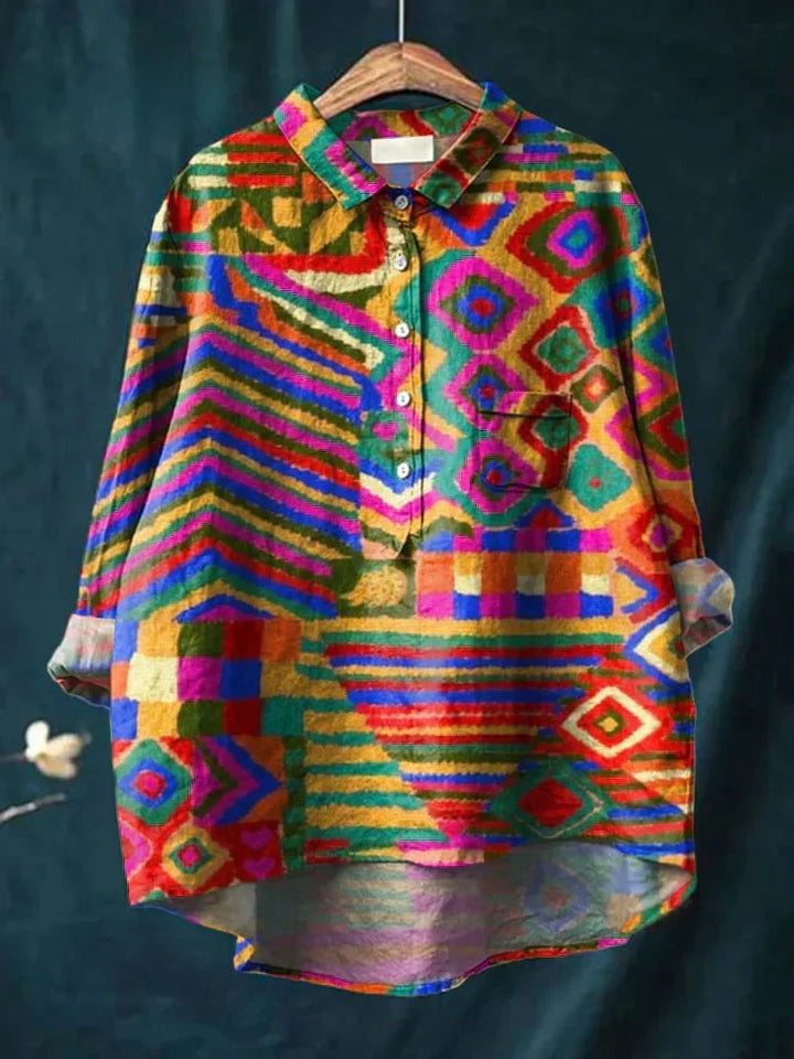 Hippie | Friedenskunst T-Shirt mit langen Ärmeln