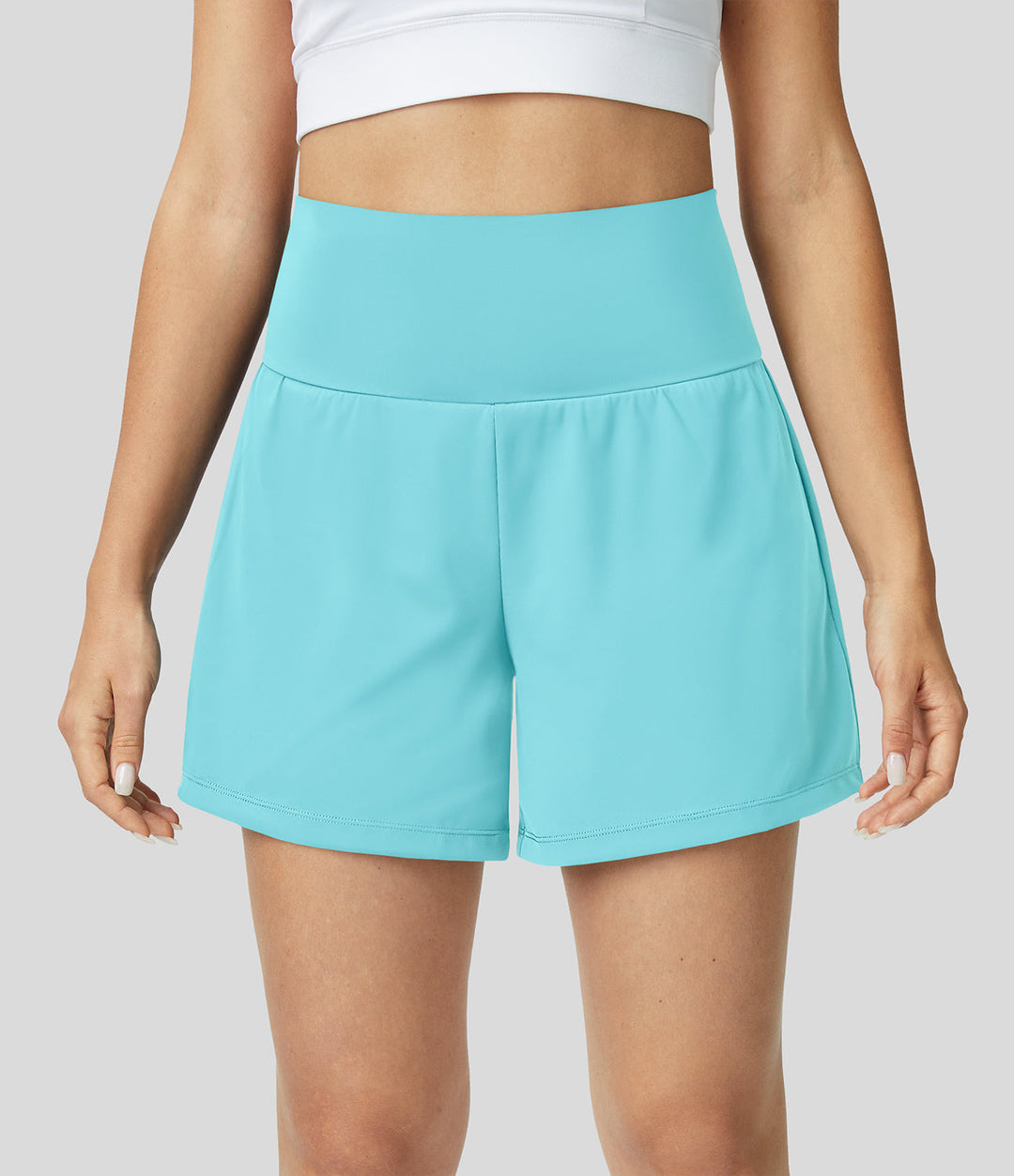 Luigia | 2 in 1 Yoga Shorts für Damen mit Hoher Taille und schmaler Passform