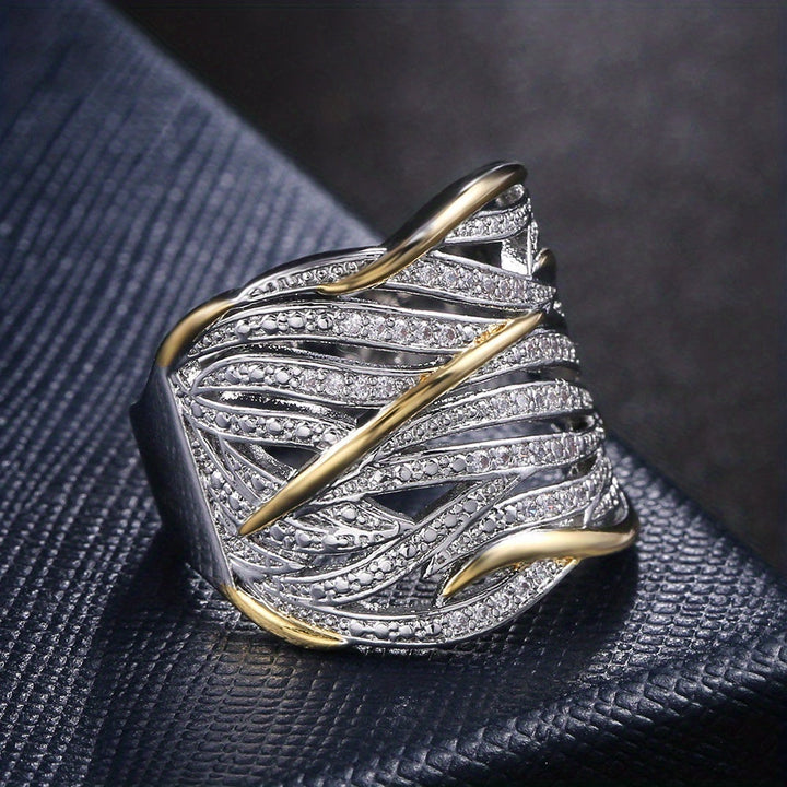 Eleganter mehrlagiger gedrehter Ring für Damen