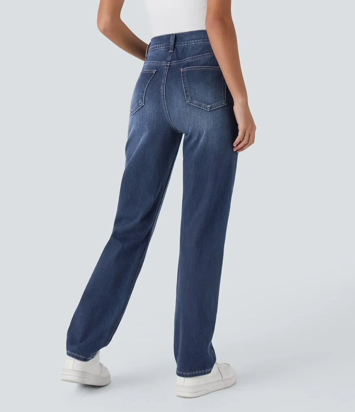 Kate | Elastische und Bequeme Hose für Damen mit weiter Passform und hohem Bund
