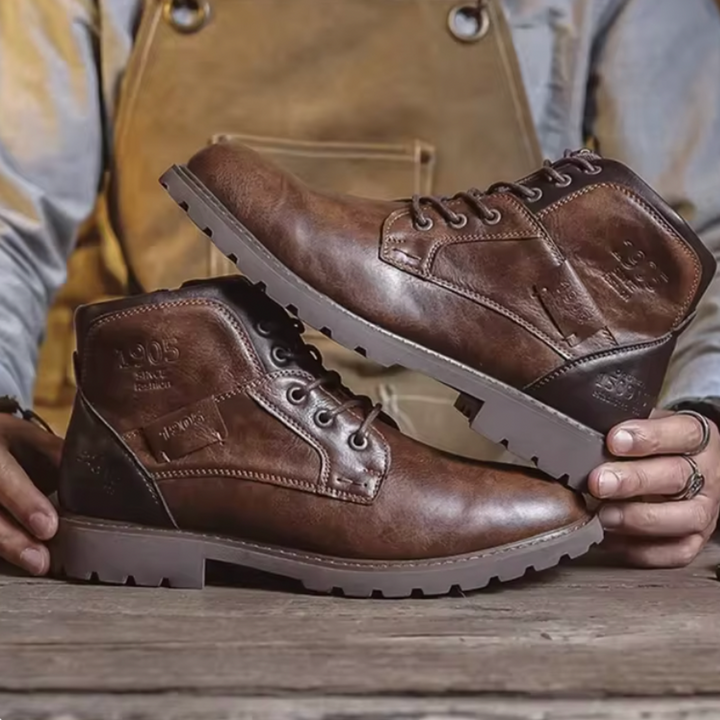 Aaron | Vintage Stiefel für Herren mit flachem Absatz