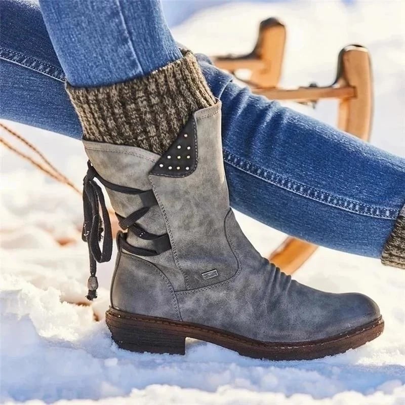 Valeria | Wasserdichte Stiefel für Damen mit Reißverschluss An Der Wade