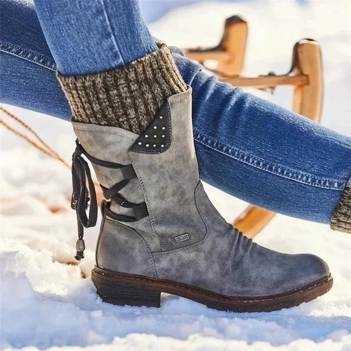 Valeria | Wasserdichte Stiefel für Damen mit Reißverschluss An Der Wade