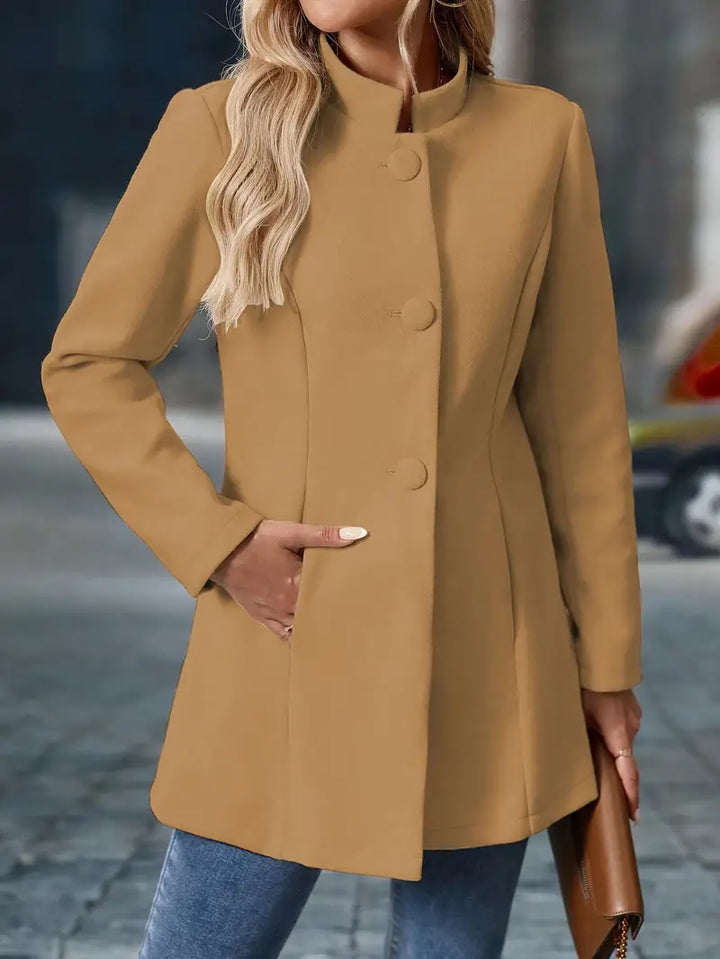 Sonia | Zeitlose Elegante Jacke für Damen mit Rundhalsausschnitt und langen Ärmeln