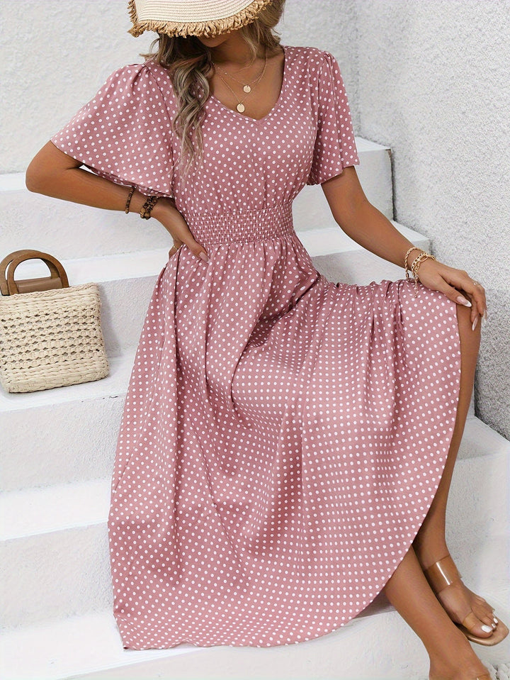 Livia | Damen Sommerkleid mit kurzen Ärmeln