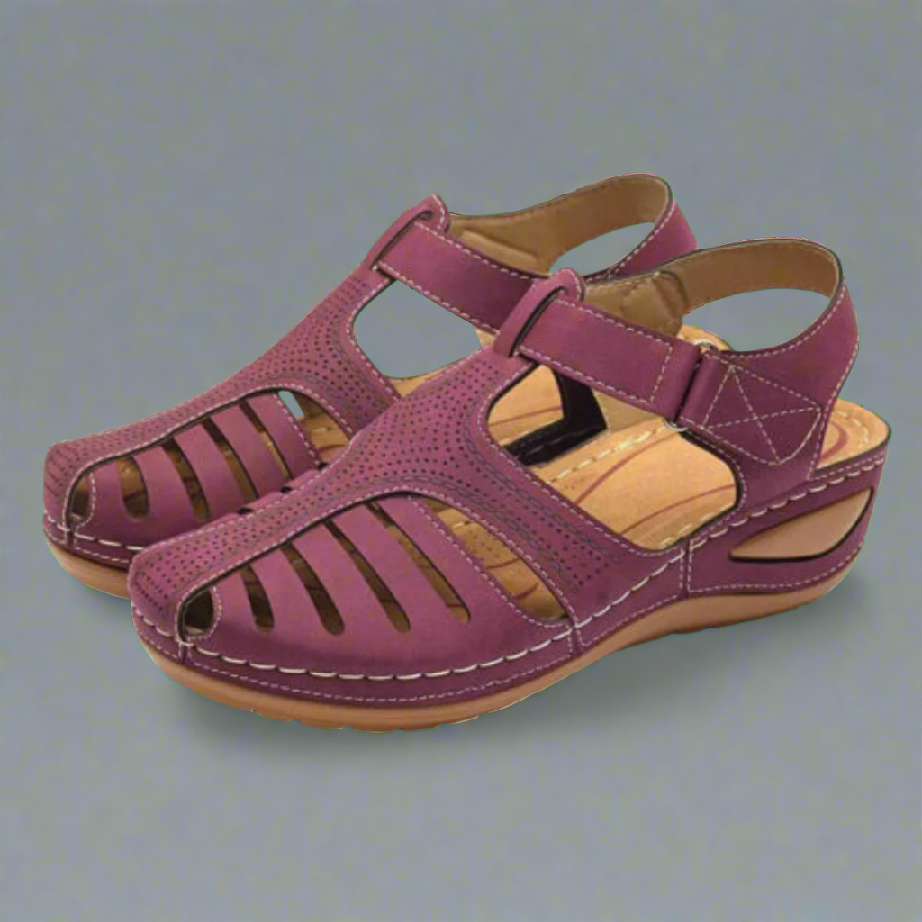 Ursanika | Bequeme Sandalen für Damen mit niedrigem Absatz