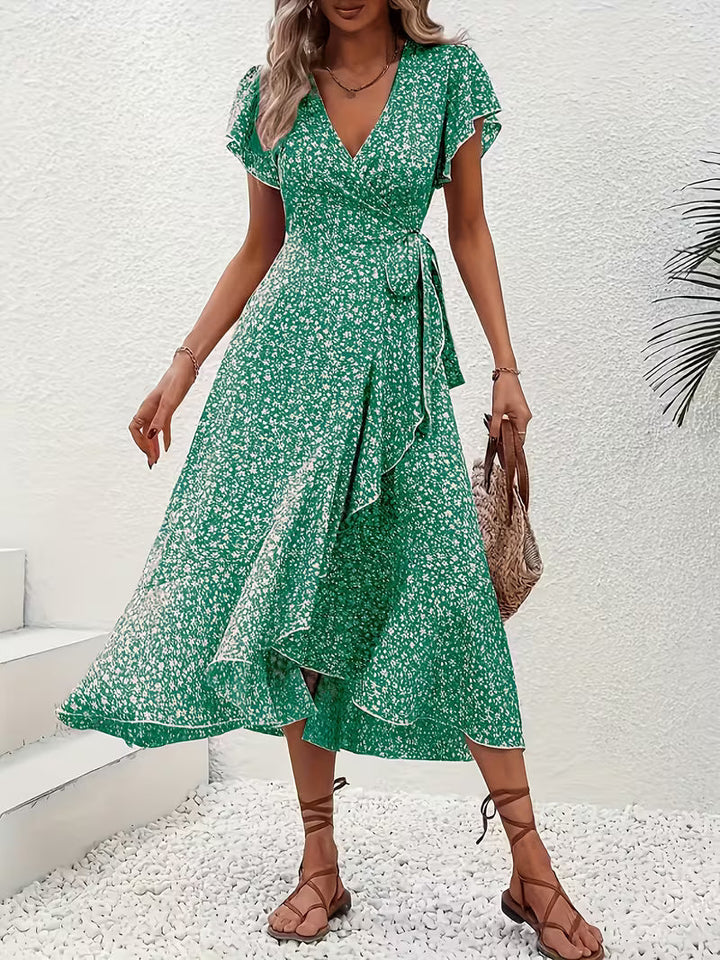 Elara | Fließendes, Bauch-umspielendes Wickelkleid für Damen