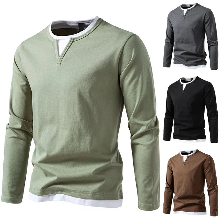 Diego | Langärmeliges Trikot Pullover für Herren mit V-Ausschnitt
