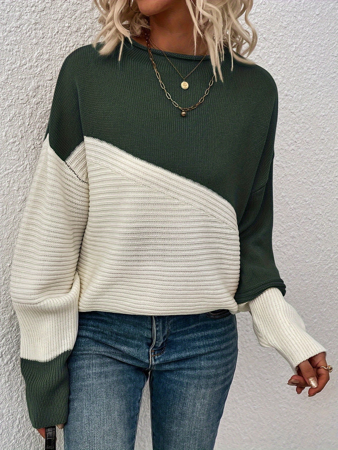 Zelda | Eleganter Color Block Pullover