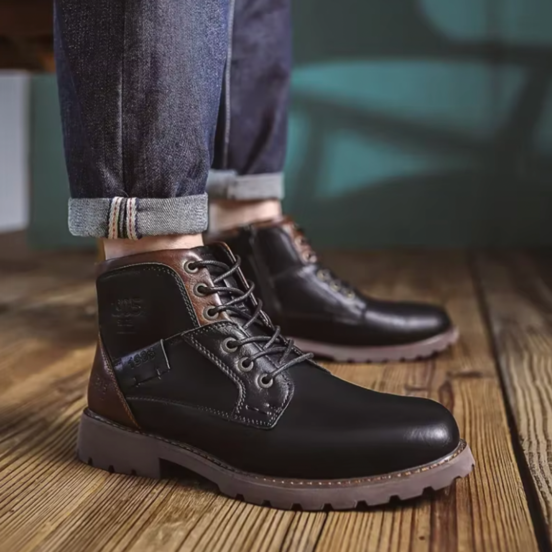 Aaron | Vintage Stiefel für Herren mit flachem Absatz