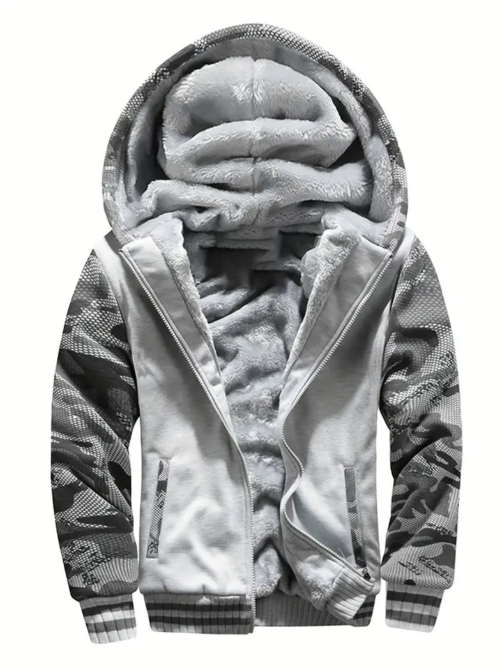 Noah | Warme Herren Jacke mit Kapuze und langen Ärmeln