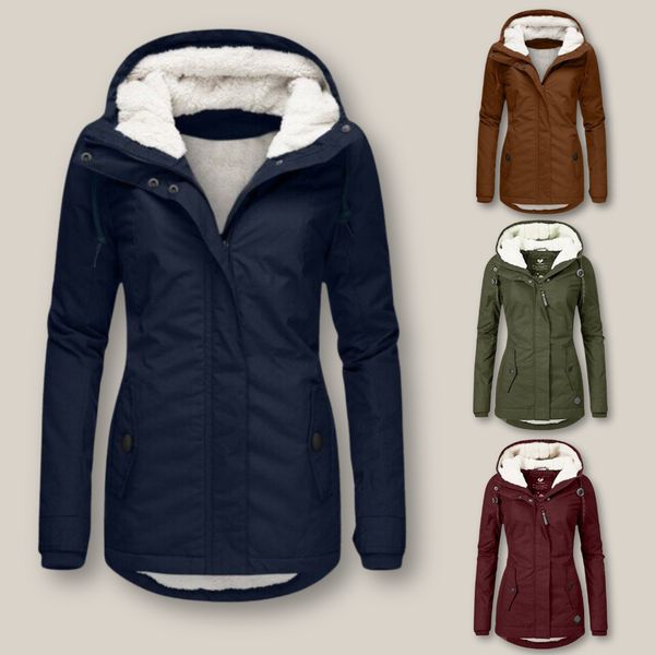 Jessica | Warm gefütterte Jacke für Damen mit Kapuze