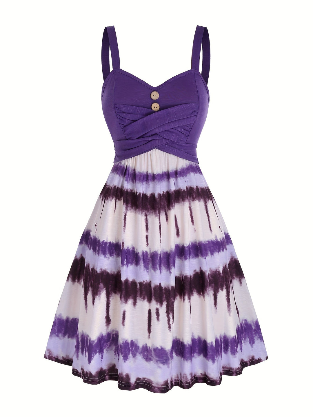 Gisele | Bequemes ärmelloses Sommerkleid für Damen mit Batikmuster