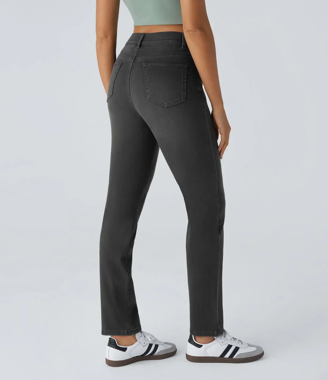 Kate | Elastische und Bequeme Hose für Damen mit weiter Passform und hohem Bund