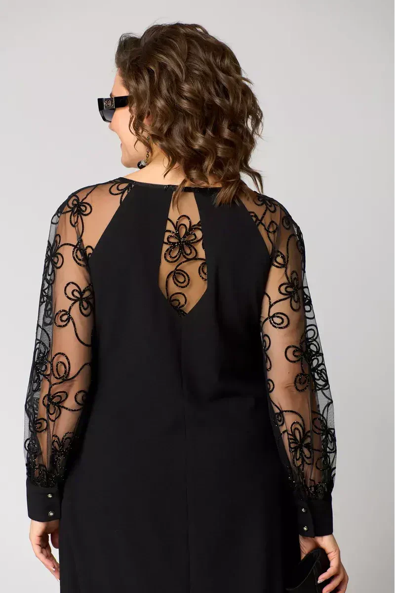 Barbora | Elegantes Kleid für Damen mit ärmeln und Rundhalsausschnitt