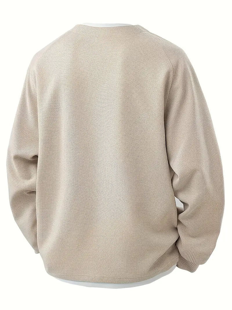 Wilbert | Alltags-Langarmshirt mit Lagenlook und Rundhalsausschnitt