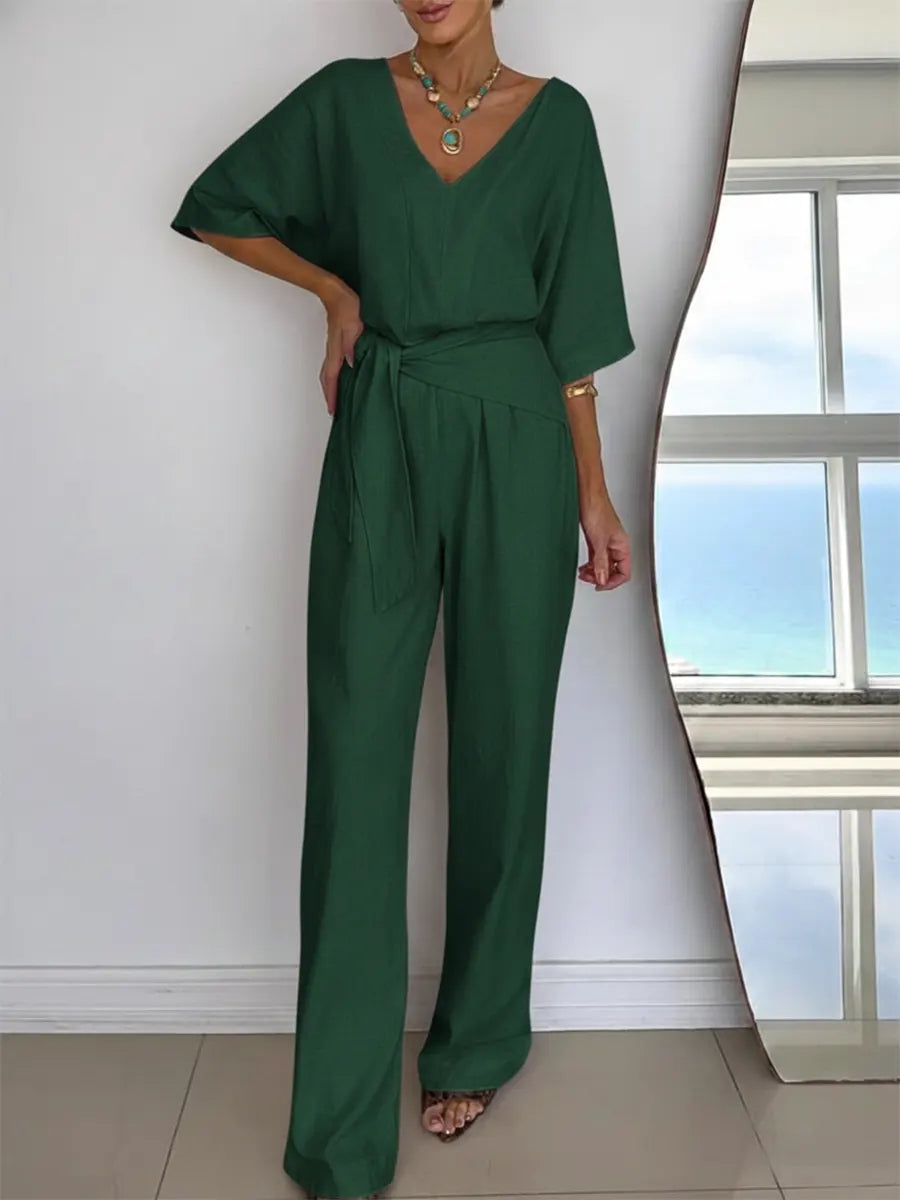 Modischer Damen-Jumpsuit mit langen Ärmeln