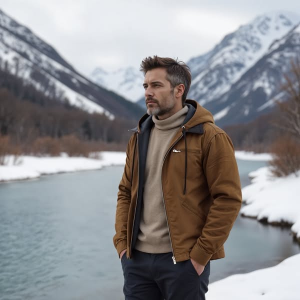 Nikolai | Klassische Vintage-Jacke für Herren mit Karomuster und Kapuze