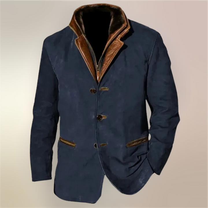 Stefano | Vintage Jacke für Herren mit langen Ärmeln und Stehkragen