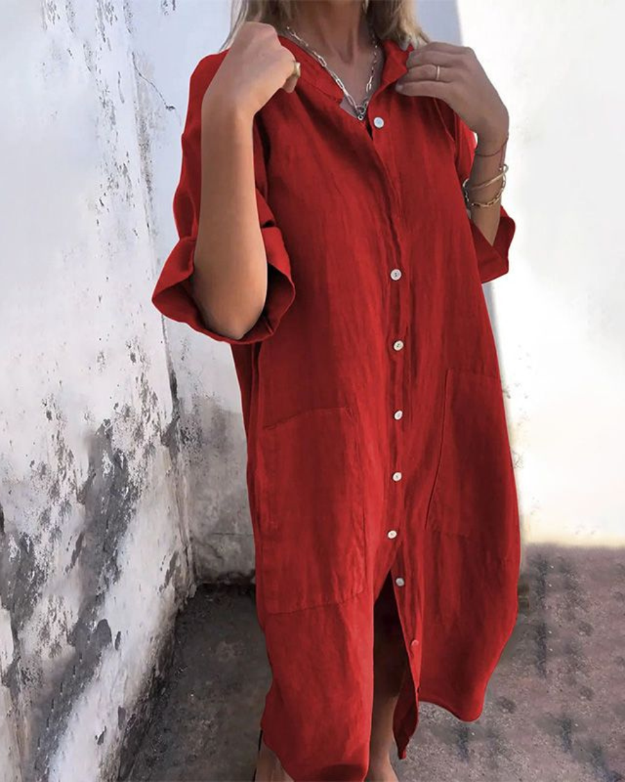 Meiva | Hemdkleid für Damen mit kurzen Ärmeln und langen Ärmeln
