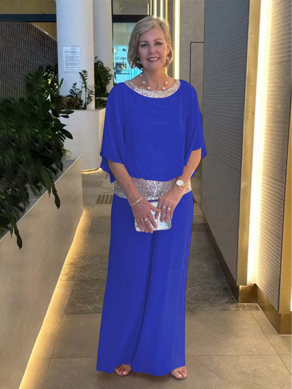 Mireya | Klassisches Elegantes Set für Damen mit Rundhalsausschnitt und 3/4-Ärmeln