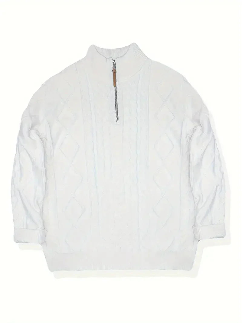 Brit und Boho | Mischung Strick Quarter Zip