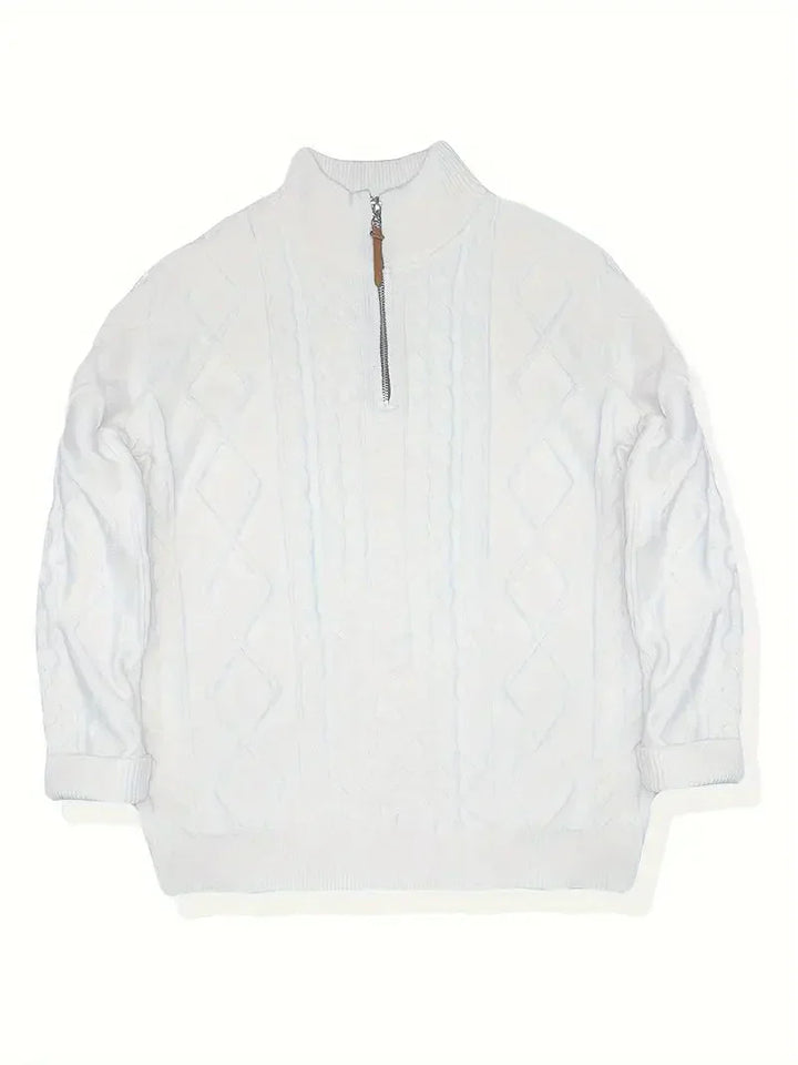Brit und Boho | Mischung Strick Quarter Zip