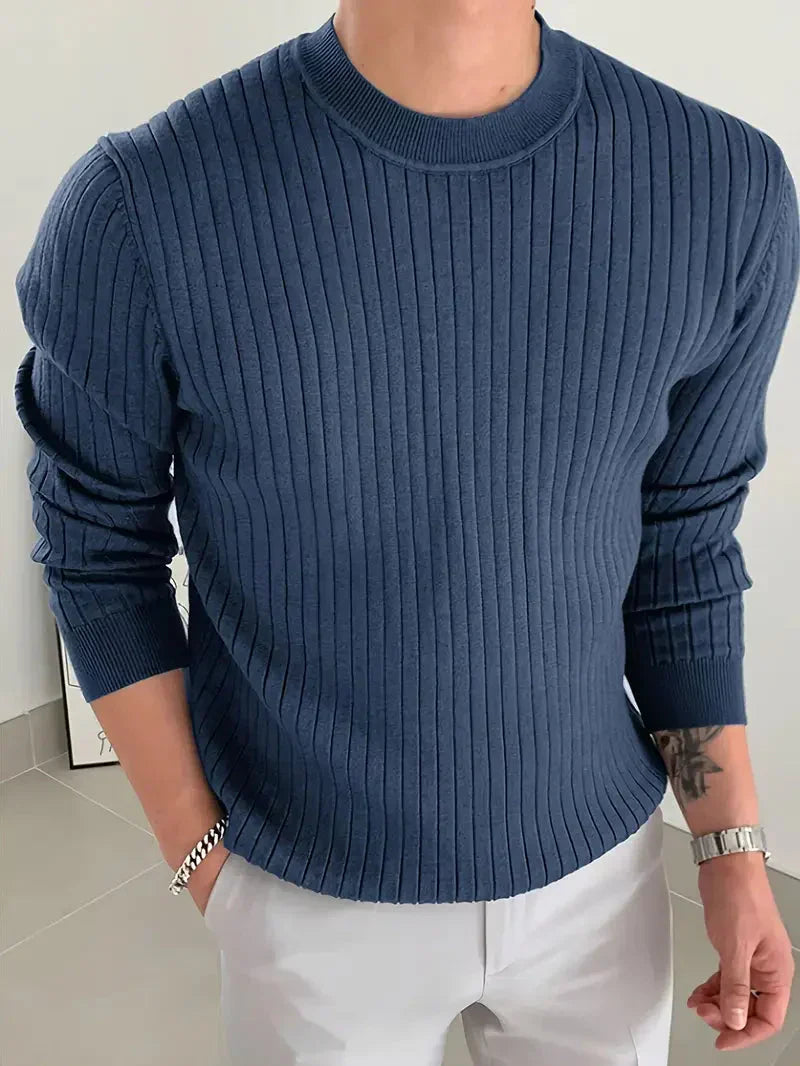 Brit und Boho | Mike Essential Rundhalspullover mit Rundhalsausschnitt