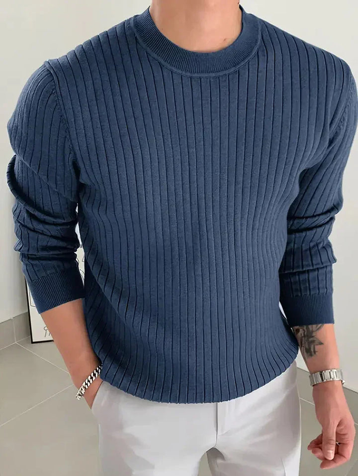 Brit und Boho | Mike Essential Rundhalspullover mit Rundhalsausschnitt
